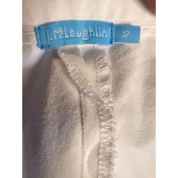 J. McLaughlin Womens White Cropped Leggings Pants 12 Side Zip Office‎ Casual - Picture 6 of 9